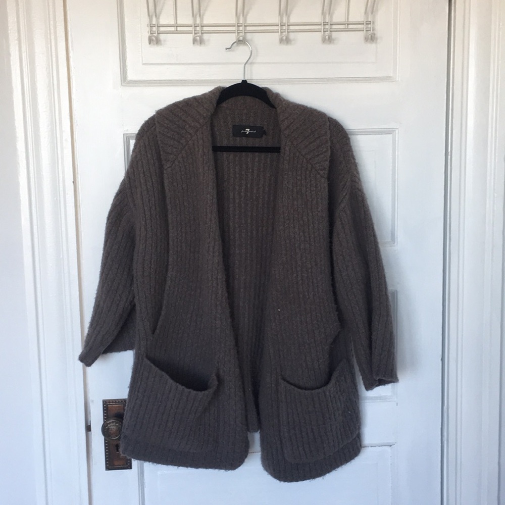 Oversized gray cardigan